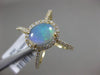 1.92CT DIAMOND & AAA AUSTRALIAN OPAL 14KT YELLOW GOLD FILIGREE CRISS CROSS RING