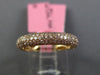 ESTATE .76CT DIAMOND 18KT ROSE GOLD 3D MULTI ROW PAVE ETERNITY ANNIVERSARY RING