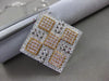 ESTATE LARGE 1.76CT DIAMOND 18KT GOLD 3D SQUARE ETOILE CHECKERED PENDANT CHAIN