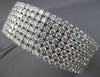 ESTATE LARGE 37.4CT DIAMOND 18K WHITE GOLD 3D CLASSIC MULTI ROW FLEXIBLE BANGLE