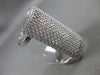 ESTATE MASSIVE 2.48CT DIAMOND 18KT WHITE GOLD 3D OPEN FILIGREE DOUBLE FUN RING