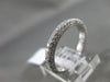 ESTATE .91CT DIAMOND 18K WHITE GOLD 3D CLASSIC ETERNITY WEDDING ANNIVERSARY RING