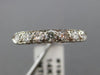 ANTIQUE .30CT OLD MINE DIAMOND 14KT WHITE GOLD FILIGREE ANNIVERSARY RING #19533