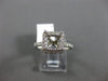 ESTATE LARGE .4CT DIAMOND 14K WHITE GOLD CLASSIC HALO SEMI MOUNT ENGAGEMENT RING