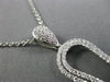 ESTATE LARGE 1.10CT DIAMOND 18KT WHITE GOLD 3D INFINITY DOUBLE HALO LOVE PENDANT