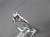ANTIQUE .30CT DIAMOND 18K WHITE GOLD 3D SOLITAIRE FILIGREE ENGAGEMENT RING #2242