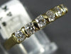 ESTATE .55CT DIAMOND 14KT YELLOW GOLD 3D 7 STONE CHANNEL ANNIVERSARY RING #11380