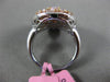 LARGE 3.73CT WHITE & PINK DIAMOND 18KT WHITE & ROSE GOLD OVAL ANNIVERSARY RING