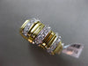 ESTATE WIDE .57CT ROUND DIAMOND 18KT TWO TONE GOLD 3D 3 ROW FLEXIBLE FUN RING