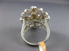 ESTATE EXTRA LARGE 2.04CT WHITE & FANCY YELLOW DIAMOND 14K 2 TONE GOLD LOVE RING