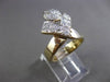 ESTATE LARGE .56CT DIAMOND 14KT TWO TONE GOLD 3D HOCKEY FRIENDSHIP RING #23787