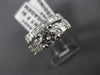 ESTATE 1.68CT DIAMOND 18KT WHITE GOLD CLASSIC WEDDING ENGAGEMENT RING SET #14401