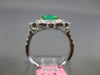 ESTATE LARGE 3.01CT DIAMOND & AAA EMERALD 18KT TWO TONE GOLD 3D FLOWER LOVE RING