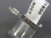 ESTATE .90CT DIAMOND 18K WHITE GOLD 3D FILIGREE ETERNITY ANNIVERSARY RING #11736
