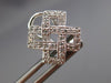 ESTATE .37CT DIAMOND 18KT WHITE GOLD 3D CLASSIC OPEN X LOVE CLIP EARRINGS #17527
