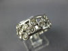 ESTATE WIDE 1.08CT DIAMOND 14KT WHITE GOLD BEZEL ETOILE WEDDING ANNIVERSARY RING