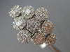 ESTATE LARGE 2.13CT DIAMOND 18KT WHITE GOLD 3D MULTI CLUSTER FLEXIBLE FUN RING