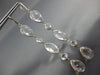 ESTATE EXTRA LARGE AAA CRYSTAL 14KT WHITE GOLD 3D MULTI SHAPE HANGING EARRINGS