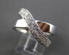 ESTATE LARGE .70CT DIAMOND 14KT WHITE GOLD OVERLAPPING X DESIGN FUN RING #14143