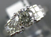 ESTATE 1.60CT DIAMOND 14KT WHITE GOLD MULTI SHAPE PYRAMID ENGAGEMENT RING #23999
