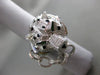 ESTATE MASSIVE 2.58CT DIAMOND & EMERALD 18KT WHITE GOLD 3D FIERCE TIGER FUN RING