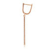 ESTATE .46CT ROUND DIAMOND 14KT ROSE GOLD CLASSIC BAR ELONGATED HANGING EARRINGS