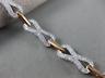 ESTATE WIDE .70CT DIAMOND 14KT WHITE & ROSE GOLD KNOT BUTTERFLY TENNIS BRACELET