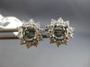 ESTATE .63CT DIAMOND 14K WHITE GOLD 3D SOLITAIRE FLOWER SEMI MOUNT STUD EARRINGS