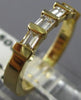 ESTATE .35CT DIAMOND 14K YELLOW GOLD FIVE STONE BAGUETTE ANNIVERSARY RING #4033