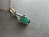 ESTATE .86CT DIAMOND & AAA EMERALD 14KT ROSE GOLD 3D CLASSIC LOVE KNOT PENDANT