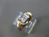 ESTATE .36CT PRINCESS CUT DIAMOND 14KT WHITE & YELLOW GOLD INVISIBLE RING #16941