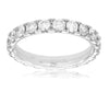 ESTATE LARGE 2.0CT DIAMOND 14KT WHITE GOLD 3D 4 PRONG ETERNITY ANNIVERSARY RING