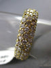 ANTIQUE WIDE 3.50CT DIAMOND 18KT YELLOW GOLD MULTI ROW ETERNITY PAVE RING #19289