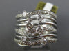 ESTATE WIDE .85CT DIAMOND 18KT WHITE GOLD MULTI ROW SEMI ETRNITY ETOLIE FUN RING