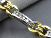 ESTATE WIDE 1.22CT DIAMOND 14KT TWO TONE GOLD LOVE KNOT INFINITY TENNIS BRACELET