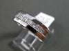 ESTATE WIDE .79CT DIAMOND PRINCESS 14KT WHITE GOLD 3D WEDDING ANNIVERSARY RING