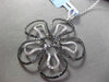 ESTATE MASSIVE 1.64CT WHITE & BLACK DIAMOND 18KT WHITE GOLD 3D FLOWER PENDANT