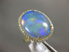 LARGE 7.80CT DIAMOND & AAA OPAL 14KT YELLOW GOLD CLASSIC OVAL DOUBLE HALO RING