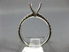 ESTATE .37CT DIAMOND 14KT WHITE GOLD 3D SEMI ETERNITY SEMI MOUNT ENGAGEMENT RING