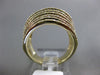 ESTATE LARGE 1.0CT DIAMOND 14K YELLOW GOLD 3D MULTI ROW CLASSIC ANNIVERSARY RING