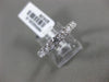 ESTATE .97CT DIAMOND 18K WHITE GOLD ROUND SEMI ETERNITY WEDDING ANNIVERSARY RING