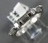ESTATE .52CT DIAMOND 14KT WHITE GOLD 3D 5 STONE WEDDING ANNIVERSARY RING #10824