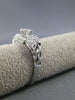ESTATE .60CT DIAMOND 18KT WHITE GOLD 3D PAVE SOLITAIRE FILIGREE ENGAGEMENT RING