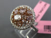 ESTATE WIDE 2.0CT MULTI COLOR DIAMOND 18KT WHITE & ROSE GOLD 3D ANNIVERSARY RING