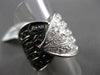 ESTATE WIDE 1.96CTW BLACK & WHITE DIAMOND 18KT WHITE GOLD FILIGREE FUN RING