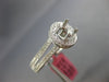 ESTATE .73CT DIAMOND 18KT WHITE GOLD 3D CLASSIC ROUND SEMI MOUNT ENGAGEMENT RING