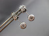 ESTATE .37CT DIAMOND 18K WHITE GOLD TULIP BEZEL HANGING FLOWER EARRINGS #11427