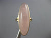 ESTATE EXTRA LARGE 9.0CT AAA CABOCHON PINK QUARTZ 14KT YELLOW GOLD OVAL FUN RING