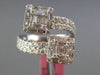 ESTATE 1.47CT ROUND & BAGUETTE DIAMOND 18KT WHITE GOLD SQUARE CRISS CROSS RING