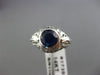 ANTIQUE 1.43CT AAA SAPPHIRE 14K WHITE GOLD 3D SOLITAIRE FILIGREE FUN RING #17356